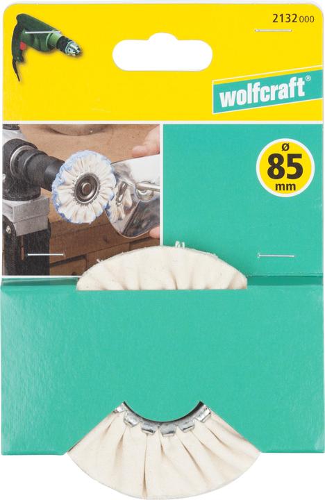 Produktbild wolfcraft wolfcraft 1 Schwabbelscheibe, Bohr=10mm, ø85x10mm
