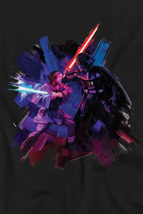 Actual product image Star Wars Mens Obi Wan Kenobi Vader Painted T-Shirt (XXL)