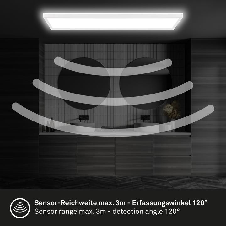 Actual product image Briloner Ultra flat LED panel with backlight effect + Microwave (3000 lm)