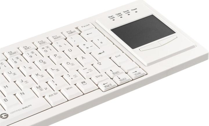 Image du produit Gett Cleantype Xtra Touch Clavier avec touchpad USB couleur blanc Mise en page FR (DE, Filaire)