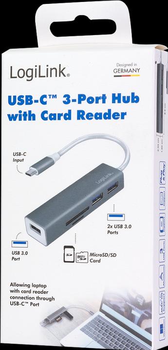 Actual product image LogiLink UA0305 (USB-C, 3 Ports)
