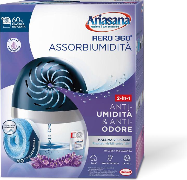 Image du produit Ariasana 2631639 Kit d'absorption d'humidité aérodynamique, transparent, 1x450g (1 x)