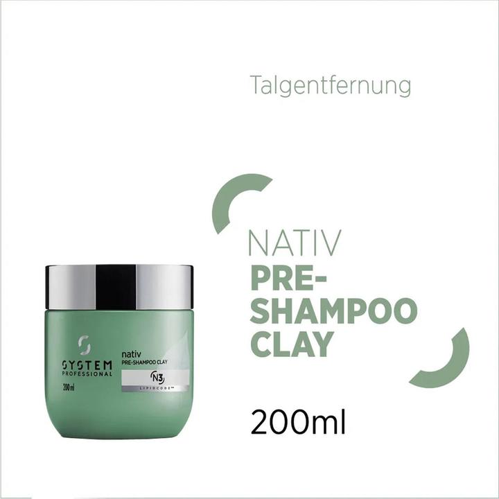 Image du produit System Professional Natif - Pré-Shampooing Clay (200 ml, Shampoing liquide)