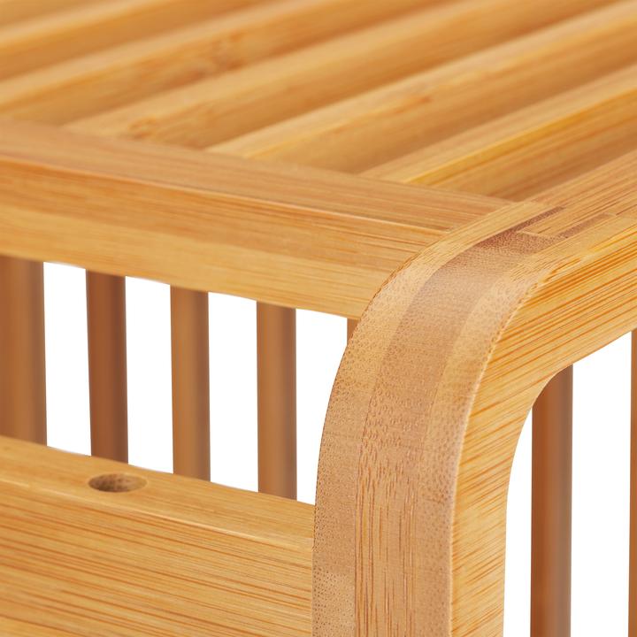 Actual product image Relaxdays Bamboo shelf (33 x 33 x 96 cm)
