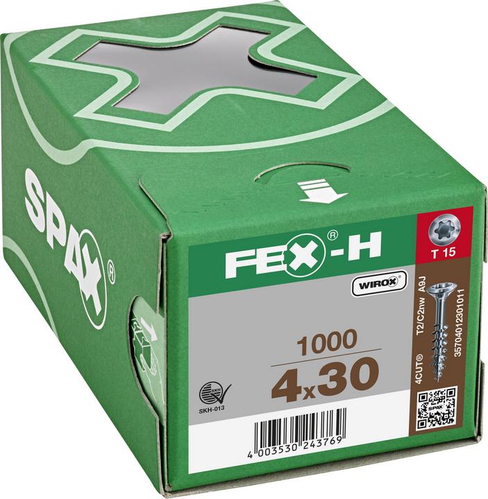 Produktbild Spax Fensterbauschrauben FEX-H 4,0x30mm TX15 TG Wirox (1000 Schrauben pro Stück)