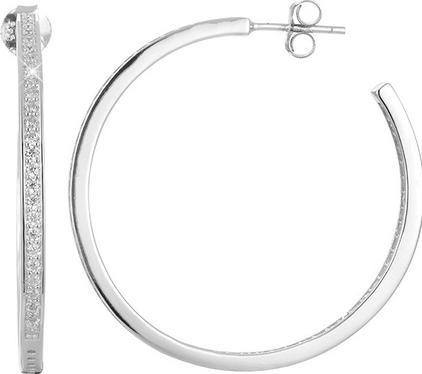 Beneto Silver earrings rings with crystals AGUP1180 (L)