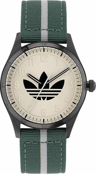 adidas Quarz Armbanduhr AOSY23042 Schwarz Gehäusematerial=Stahl Material (Armba (Analoguhr, 42 mm)