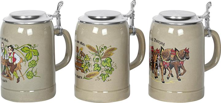 Produktbild Domex Bierseidel Kannenbäcker mit Flachzinndeckel (0.50 l, 1 x)