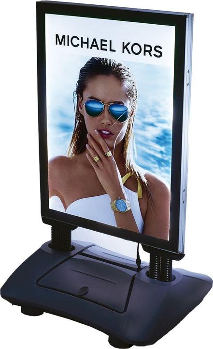 Productafbeelding Update Displays Klantenstopper WindPro LED zilver DIN A1 2 vakken (A1)