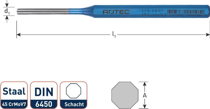 Rotec 219.1013 2191013 Bleistifthalter 8 mm