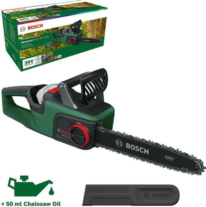 Actual product image Bosch Home & Garden AdvancedChain 36V-35-40 (Battery chain saw)