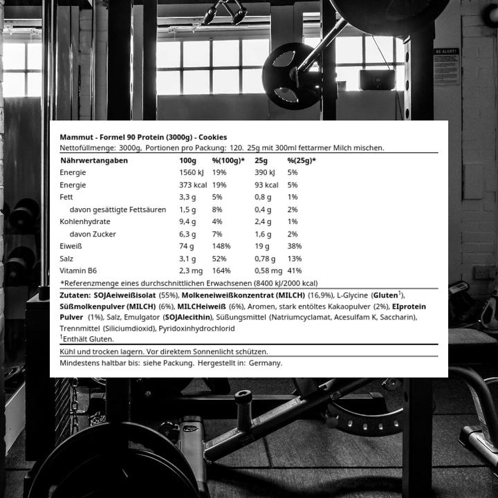 Produktbild Mammut Formel 90 Protein (Cookies, 1 Stk., 3000 g)