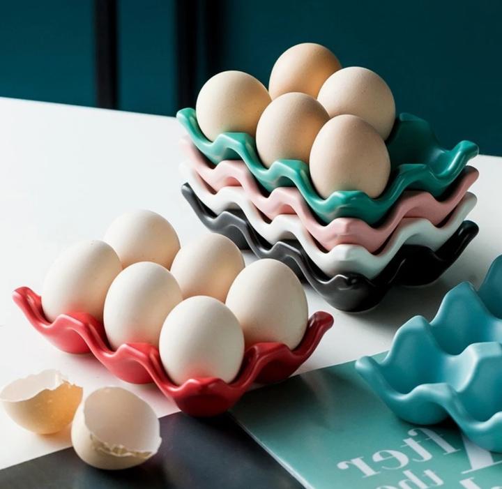 Productafbeelding Homerely Elegante keramische eierdop met 6 compartimenten (1 x)
