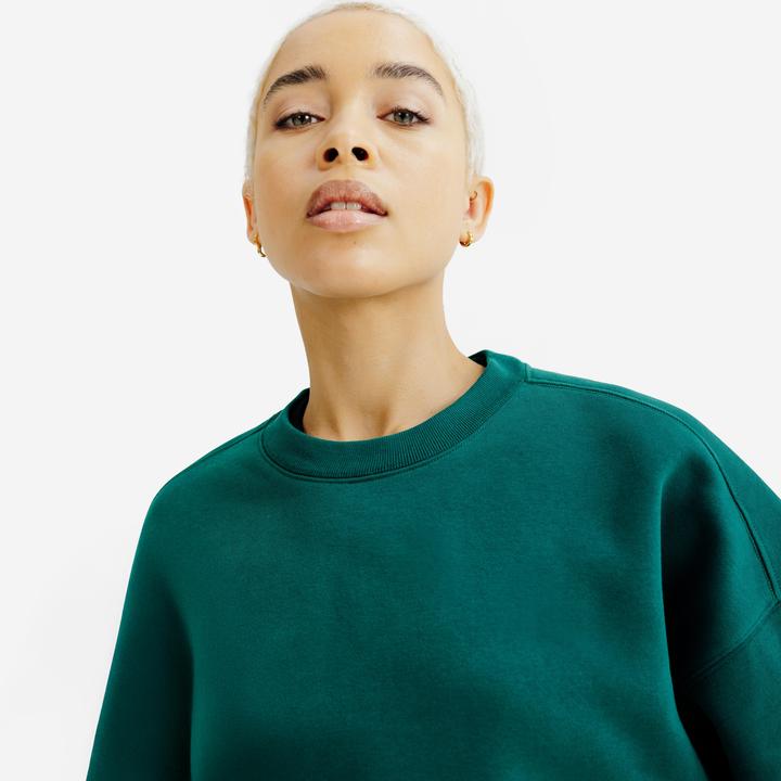 Image du produit Decathlon Sweat col rond femme, vert (L)