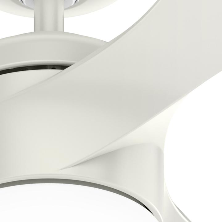 Produktbild Hunter Fans DC Deckenventilator Rosedale Weiss mit LED (45 dB)
