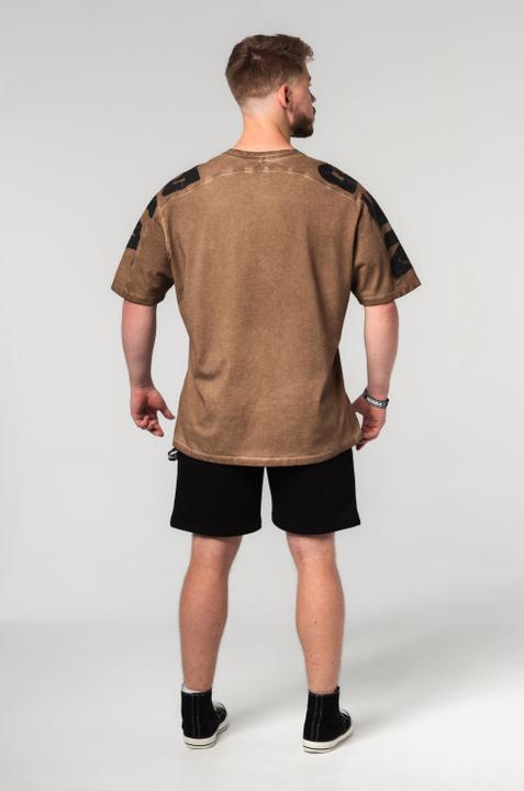 Immagine prodotto Nebbia Washed-off Oversized T-Shirt Lifting Club 368 - light brown (L)