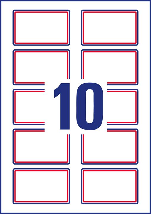Actual product image Avery 200 Name labels L4786-20 white 80.0 x 50.0 mm