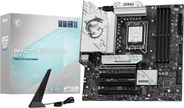 MSI B860M GAMING PLUS WIFI LGA1851 MB (Prise S1, Intel B860, mATX)
