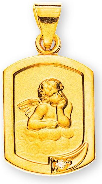 Wassner AnhÃ¤nger Engel Gelbgold 18K mit 1 Diamant (Gold 750)