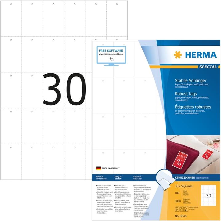 Actual product image HERMA Attachment labels A4