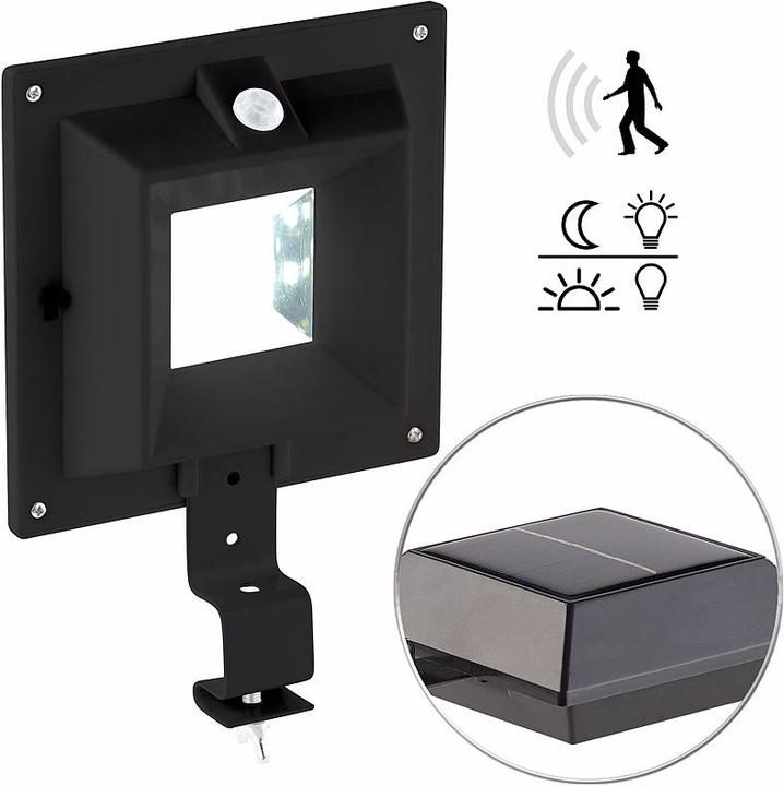 Produktbild Lunartec Solar-LED-Dachrinnenleuchte mit PIR-Sensor (160 lm, IP44)