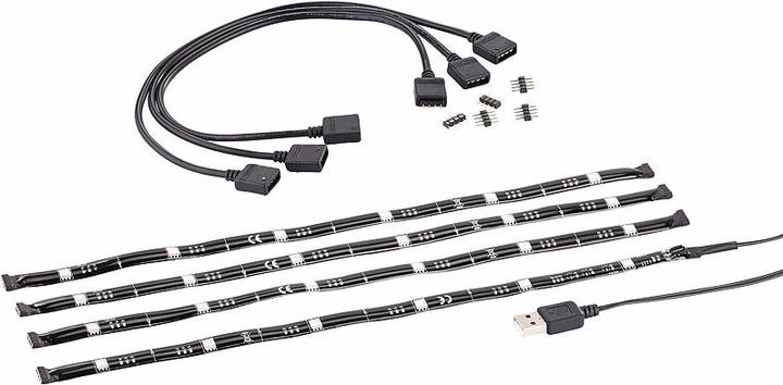 Produktbild Lunartec TV-Hintergrundbeleuchtung mit 4 RGB-Leisten (0.50 m)