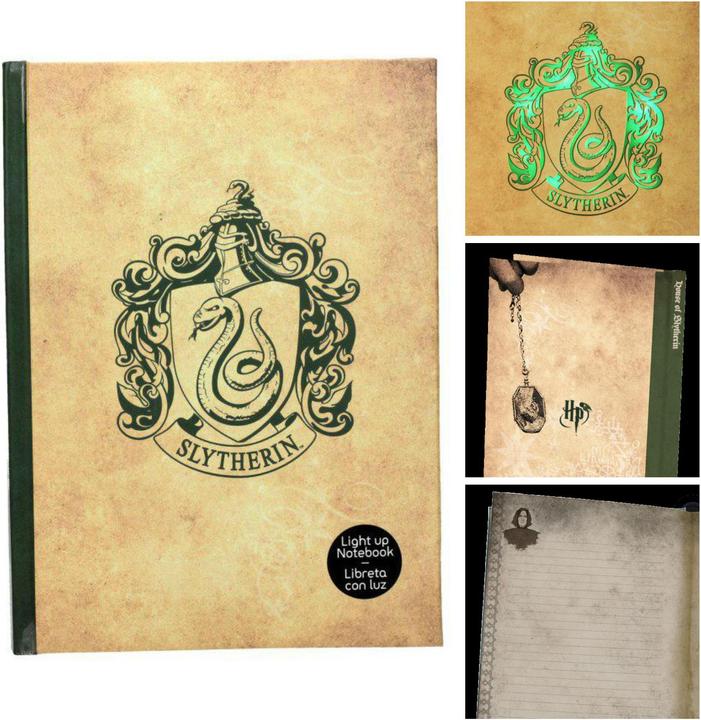 Actual product image SD Toys Carnet Lumineux Hp - Serpentard (A5)