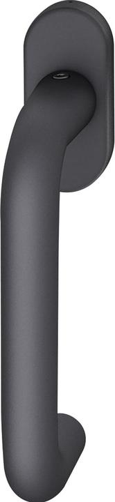 Actual product image FSB Window handle 34 1070 oval rosette Window handle aluminium black matt (Door handle)