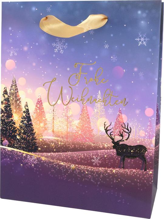 Immagine prodotto Idena Sacchetto regalo di Natale viola 18x8x23cm (Borsa da regalo)