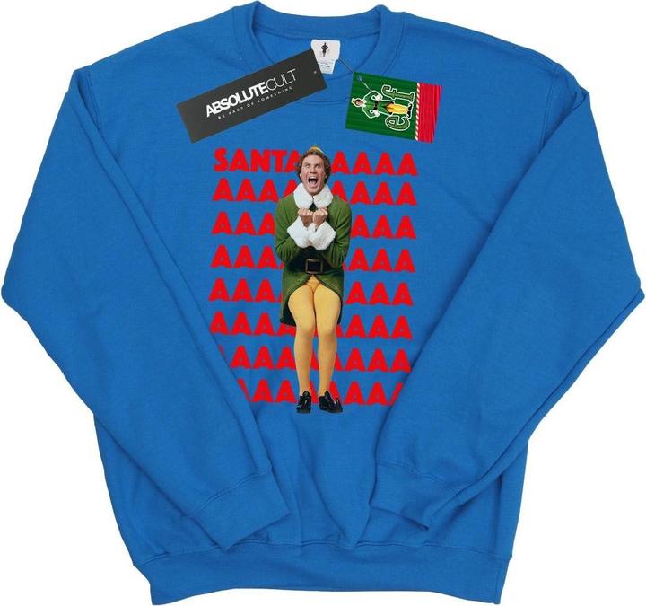 Elf Buddy Santa Scream Sweatshirt (L)