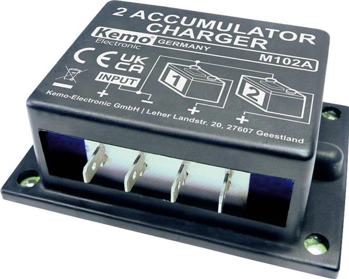 Kemo 6-24V dual battery charger M102A