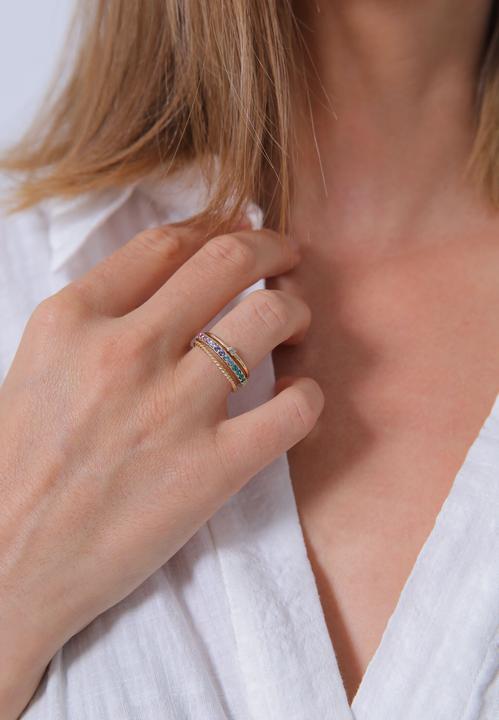 Produktbild Elli Kristall Ring, Multi-Color, Ring Set (66, 925 Silber)