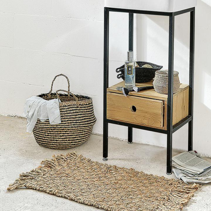 Produktbild Loberon Fussmatte Moody braun (60 x 60 x 40 cm)