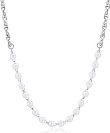 Immagine prodotto Sagapo S'AgapÃµ - Charming Chunky Pearl Steel Necklace SHK63 (Acciaio inossidabile)