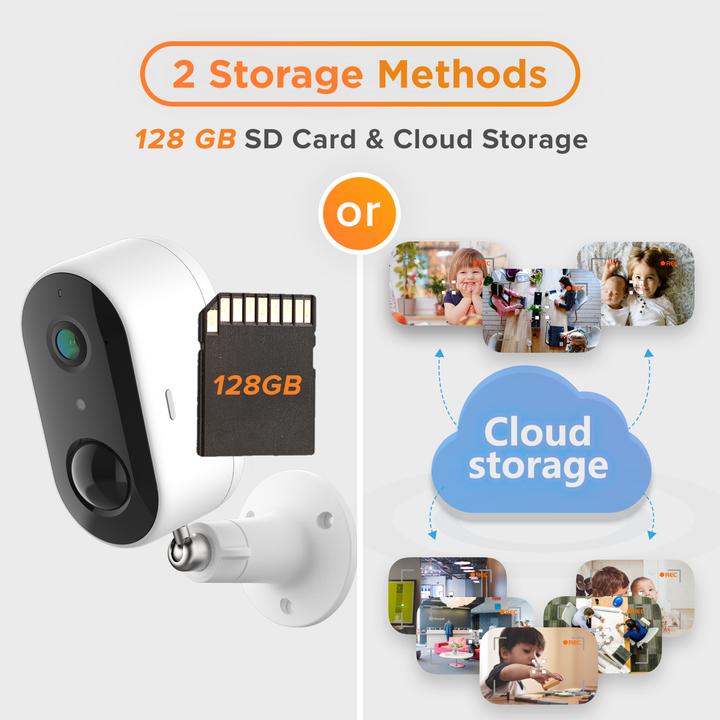 Produktbild Laxihub Rechargable Batterie Camera with SD Card Wire-Free Wi-Fi GO1-32 1080P