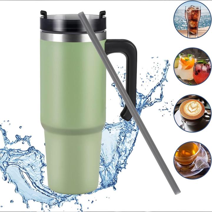 Image du produit ASMI Gobelet thermique en acier inoxydable, Gobelet à café, Gobelet Auto-Tumbler, 900ml (0.89 l)