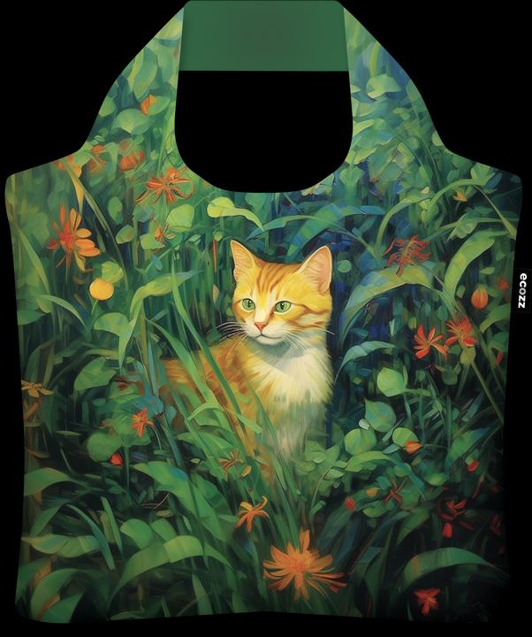 Ecozz Tasche Katze im Garten L Hanes