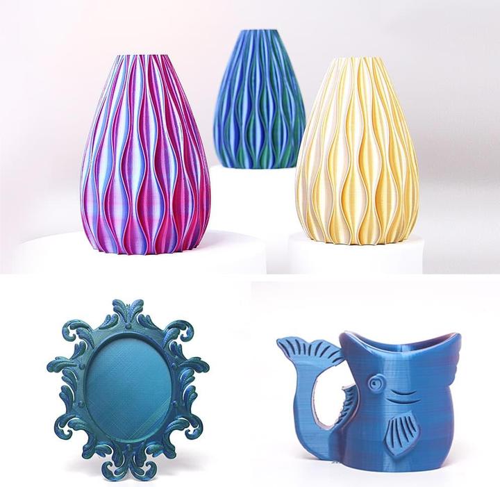 Actual product image eSUN eSilk Magic-PLA (PLA, 1.75 mm, 1000 g, Blue)