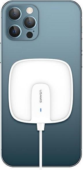 Image du produit Usams Ład. indukcyjna US-CD159 magnétique W1 15W Extra-thin iPhone 12 series biały/white CD159DZ02 (15 W)