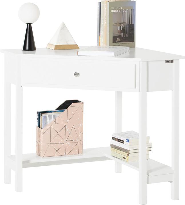 Actual product image SoBuy Corner desk with shelf and drawer (76 x 76 x 76 cm)