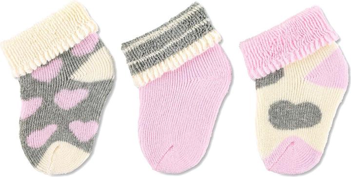 Actual product image Sterntaler Socks set of 3 hearts pink One Size (One size)