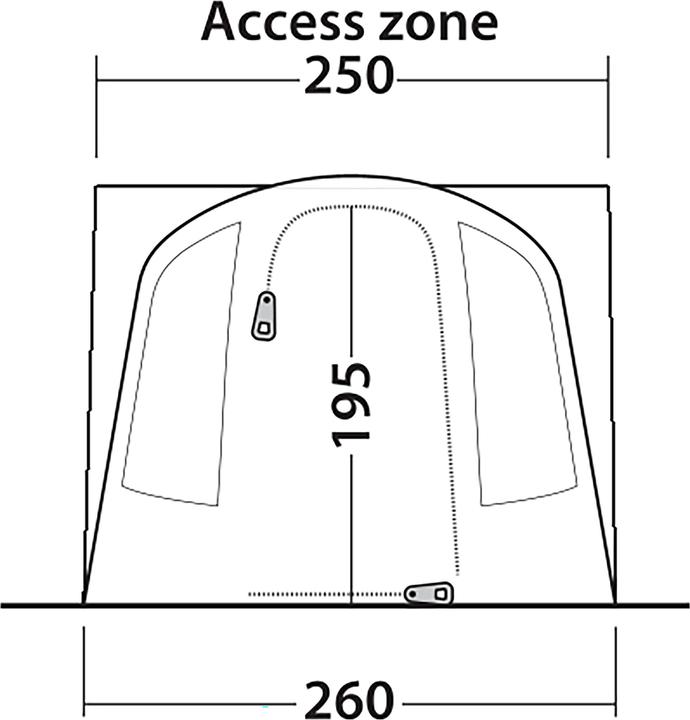 Actual product image Outwell Vorzelt Santa Monica Air, Fahrzeugtyp: Bus, Aufbauart (Awning, 15 kg)
