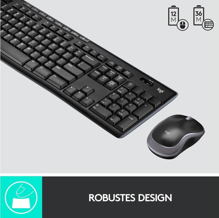Produktbild Logitech Mk270 (Eng. Int., Kabellos)