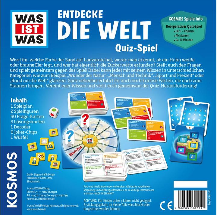 Produktbild Kosmos WAS IST WAS - Entdecke die Welt Quiz-Spiel (Deutsch)
