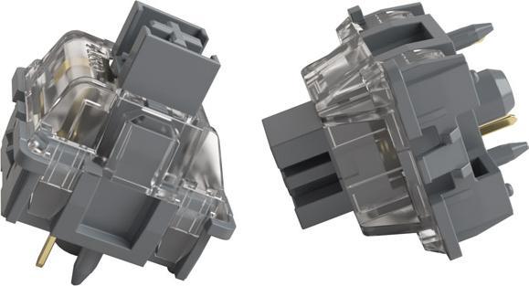 Actual product image Akko V3 Pro Silver Switches, mechanical, 5-pin, linear, MX-Stem, 40g - 45 pieces