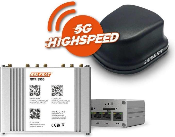 Produktbild Selfsat MWR 5550 Dachantenne inkl. Internet Router