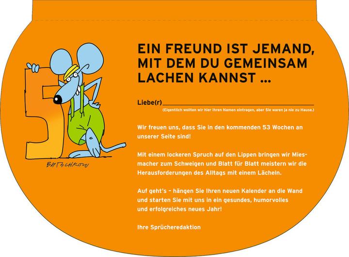 Actual product image Heye Picture Calendar Silly Sayings (21 x 29 cm, Hardcover, German)