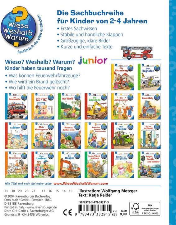 Produktbild Ravensburger Die Feuerwehr (Deutsch, Katja Reider, 2011)