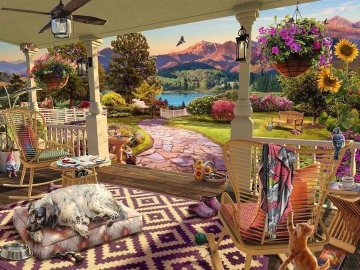 Produktbild Ravensburger Puzzle Cozy Porch XL 750 Teile (750 Teile)