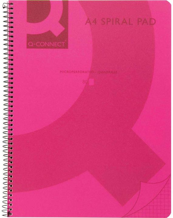 Actual product image Q-Connect Notebook A4+ Pink, pack of 5 (A4, Checked)